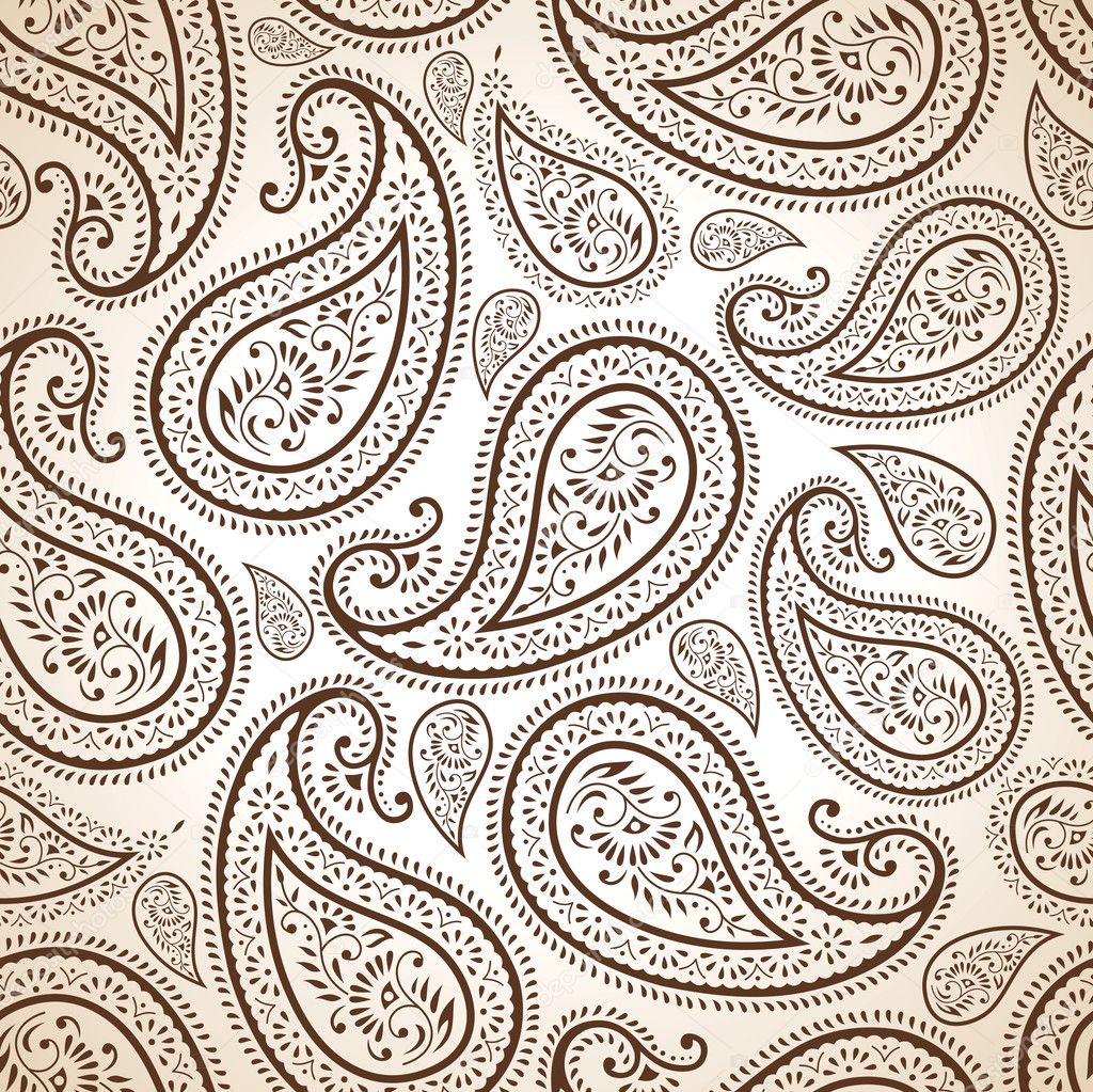 Seamless paisley background and wallpaper