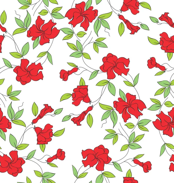 Fondo floral sin costuras para telas — Vector de stock