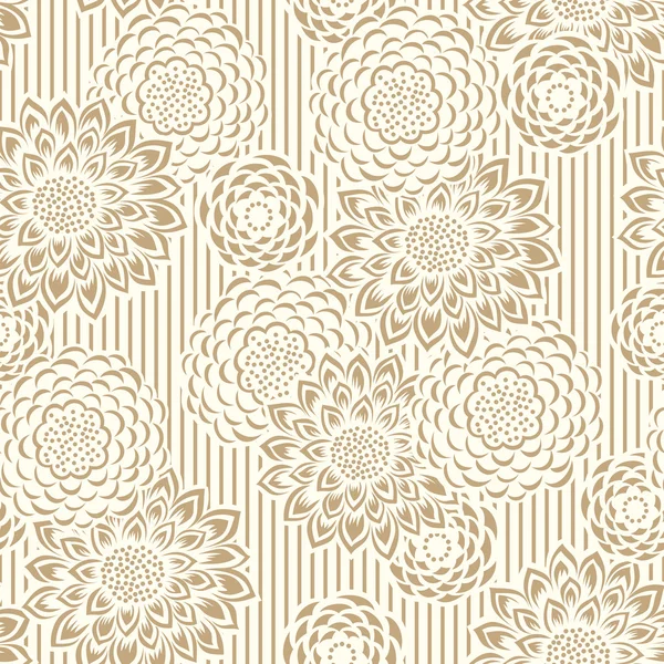 Fond d'écran floral sans couture et papier peint — Image vectorielle
