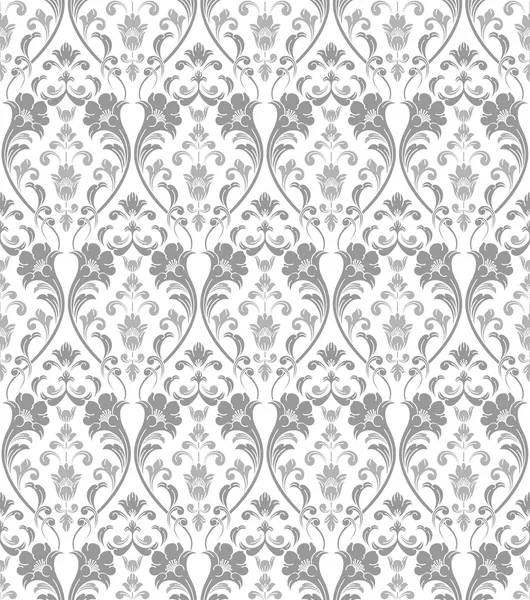Traditional seamless silver wallpaper — Stock Vector