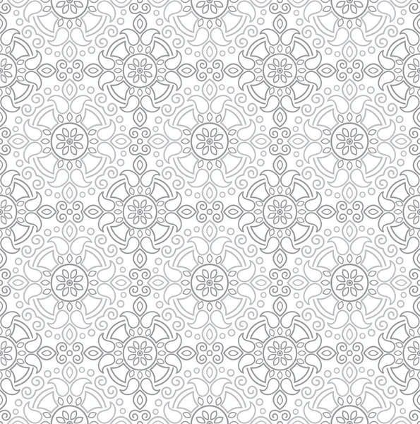 Seamless traditional silver wallpaper — Stock Vector