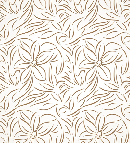 Naadloze fancy floral achtergrond — Stockvector