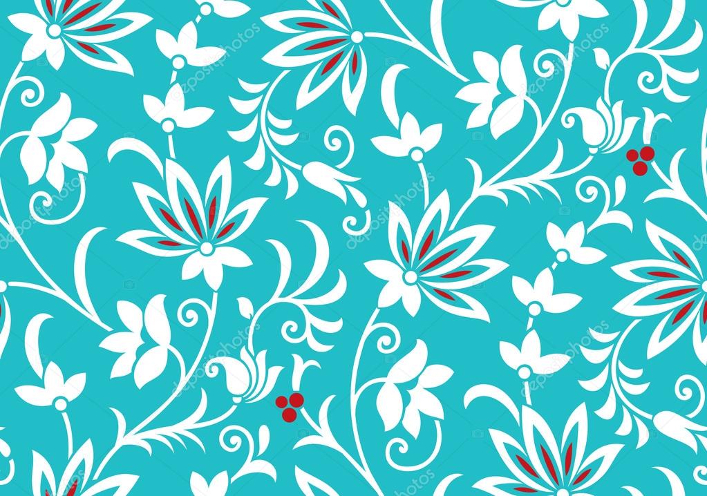 Vector fancy floral wallpaper
