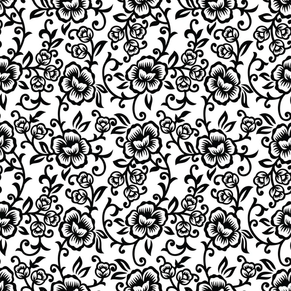 Floral naadloze achtergrond - wallpaper — Stockvector