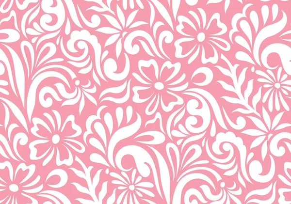 Fondo floral sin costuras para telas — Vector de stock