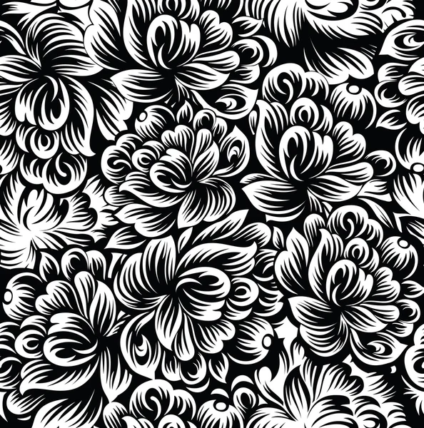 Seamless flowers background-wallpaper — 스톡 벡터
