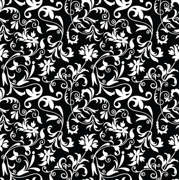 Naadloze fancy floral achtergrond-patroon — Stockvector