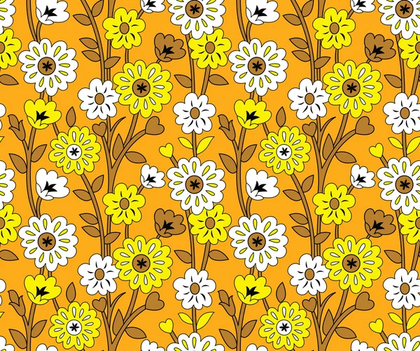 Fondo de pantalla de flores de lujo sin costuras — Vector de stock