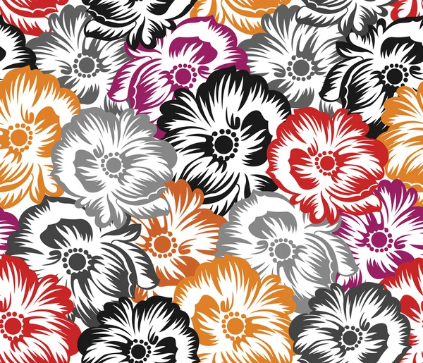 Naadloze floral patroon, achtergrond — Stockvector
