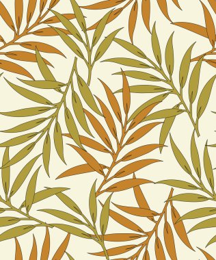 Seamless vector leaves background-pattern clipart