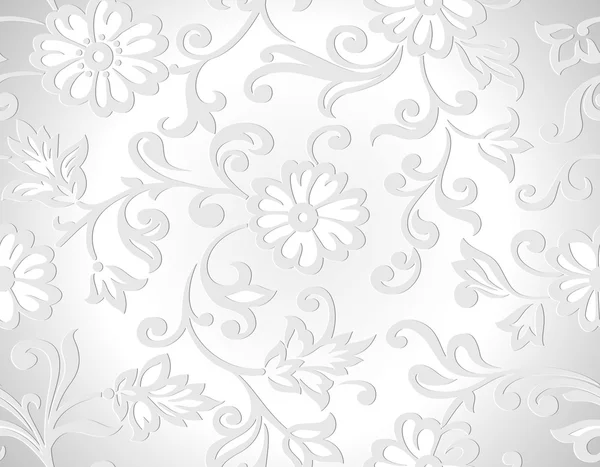 Seamless vector decorative floral wallpaper — Stock Vector