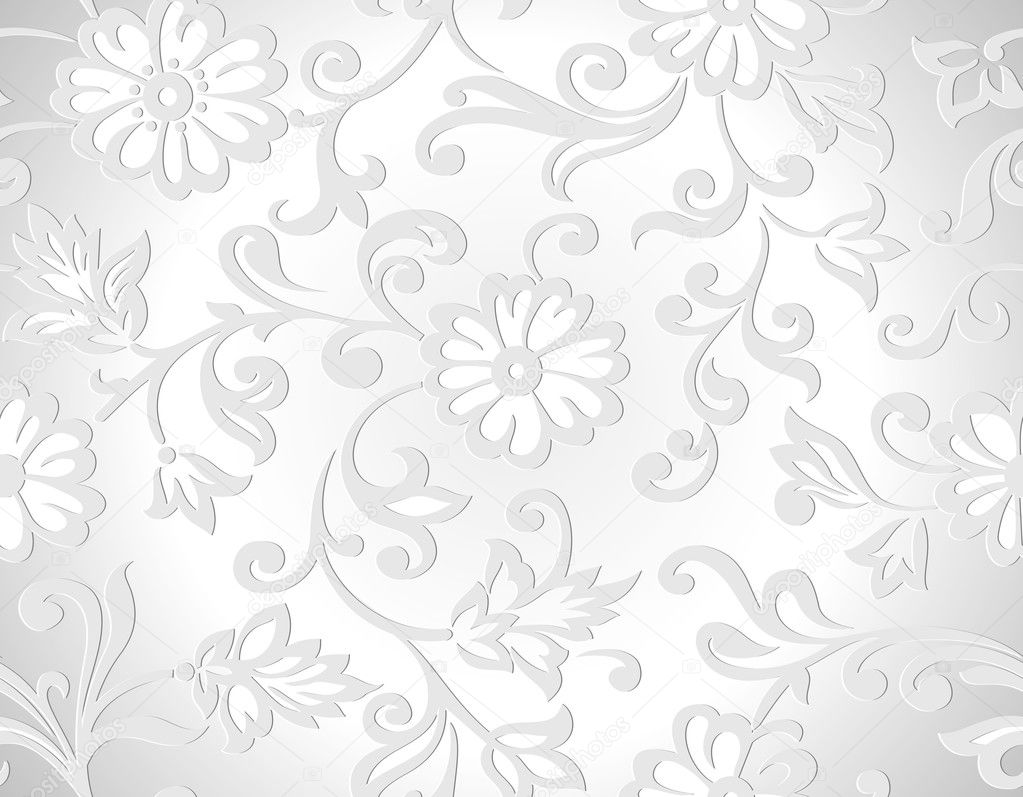 Seamless vector decorative floral wallpaper