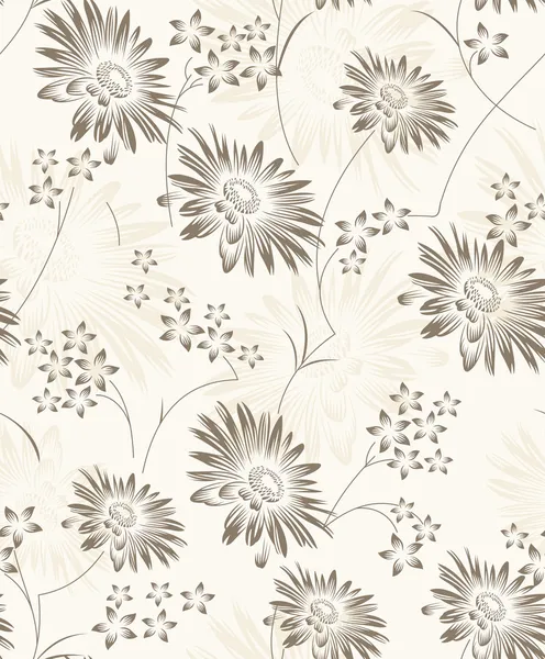 无缝艺术花卉壁纸 — 图库矢量图片