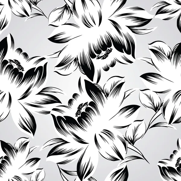 Seamless fancy flower wallpaper — Stock Vector