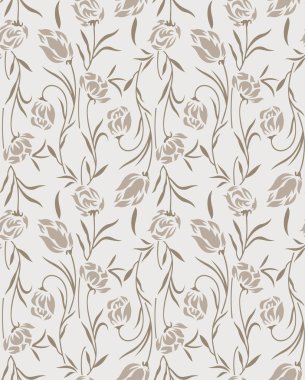 Dikişsiz vektör çiçek duvar kağıdı