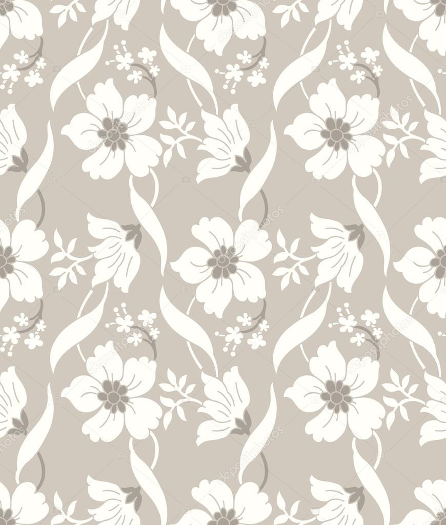 Seamless fancy designer floral wallpaper