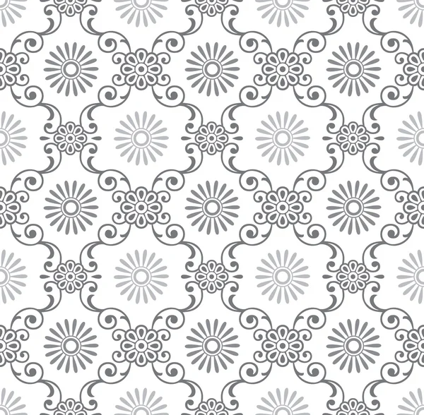 Seamless fancy floral wallpaper — Stock Vector