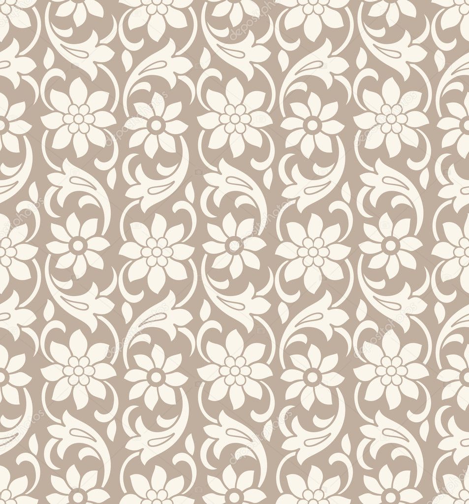 Seamless vector flower wallpaper