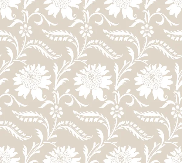 Modèle floral fantaisie sans couture — Image vectorielle