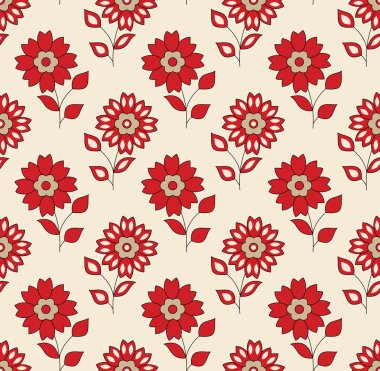 Tekstil tasarımı için dikişsiz çiçek arka plan