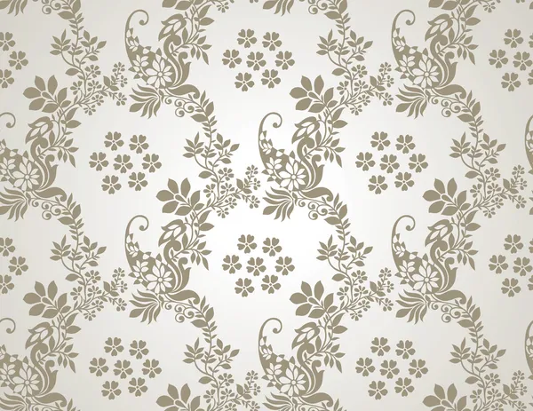 Floral papier peint doré sans couture — Image vectorielle