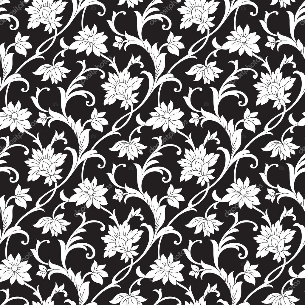 Seamless vector floral wallpaper