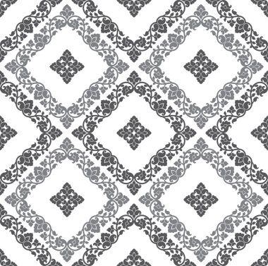 Dikişsiz gümüş Kraliyet çiçek duvar kağıdı