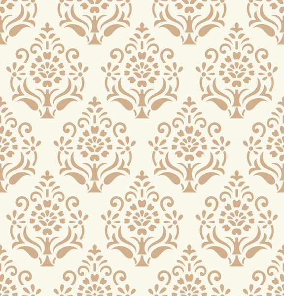 Seamless golden damask wallpaper — Stock Vector