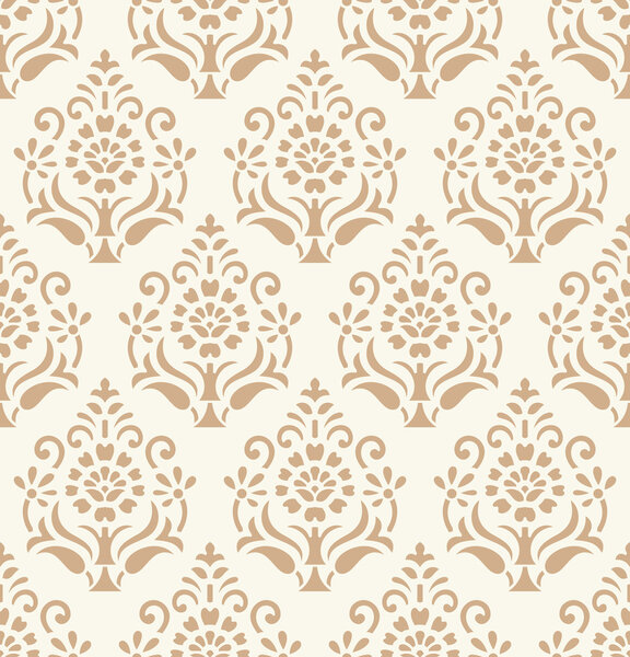 Seamless golden damask wallpaper