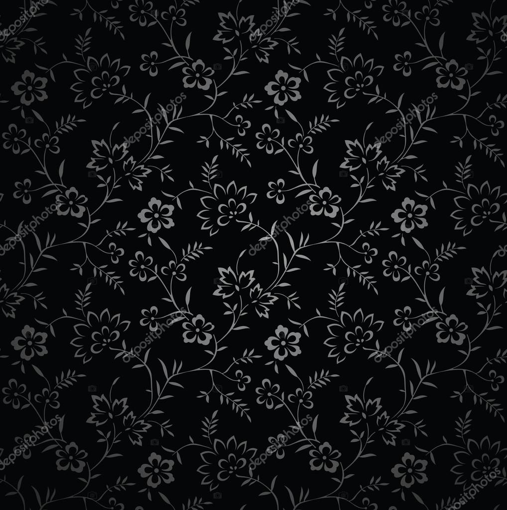 Seamless Royal Black Wallpaper Stock Vector C Malkani