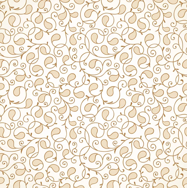 Seamless fancy golden paisley wallpaper — Stock Vector