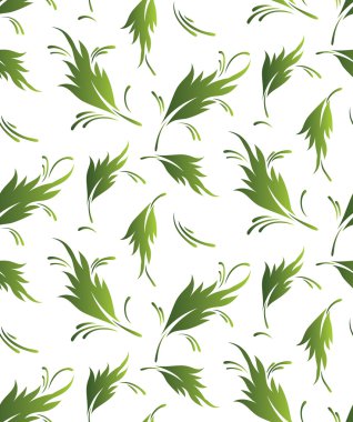 Dikişsiz süslü yapraklar duvar kağıdı