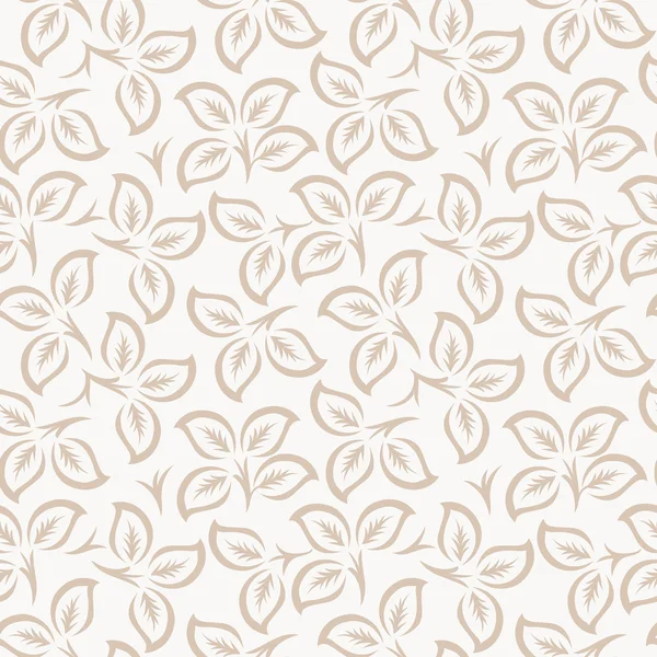 シームレスな装飾的な葉の壁紙 — ストックベクタ