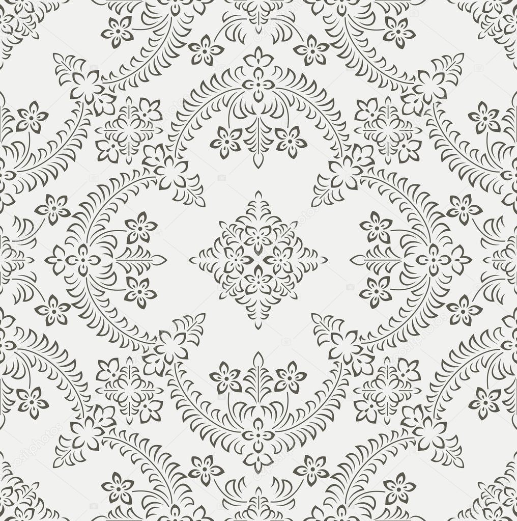 Seamless traditional floral wallpaper