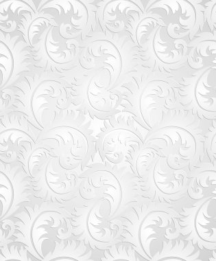 Dikişsiz gümüş yaprakları duvar kağıdı