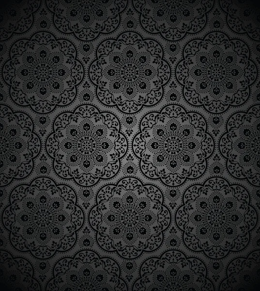 Fondo de pantalla real sin costuras negro — Vector de stock