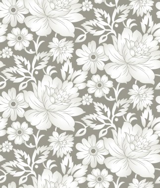 Tekstil tasarımı için dikişsiz çiçek arka plan