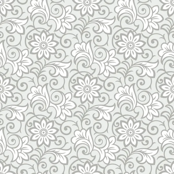 Luxuoso papel de parede floral sem costura — Vetor de Stock
