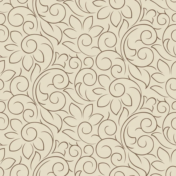 Seamless fancy vector floral wallpaper — Stock Vector