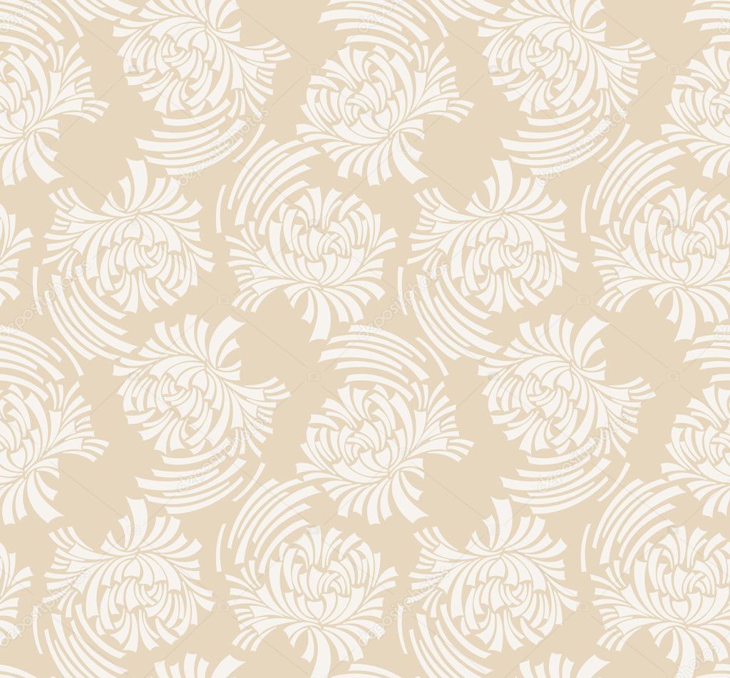 Seamless abstract vector floral pattern