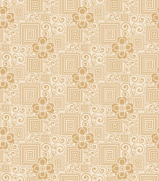 Fondo de pantalla floral artística sin costuras — Vector de stock