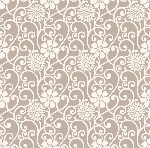 Fancy floral seamless wallpaper — Stock Vector