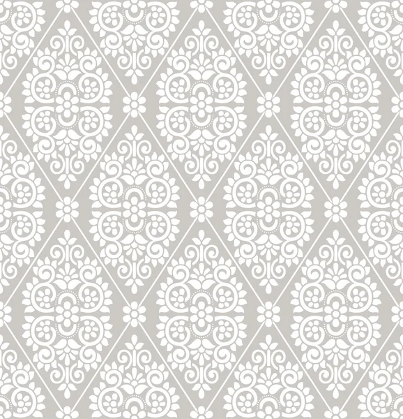 Seamless floral damask wallpaper — Stock Vector