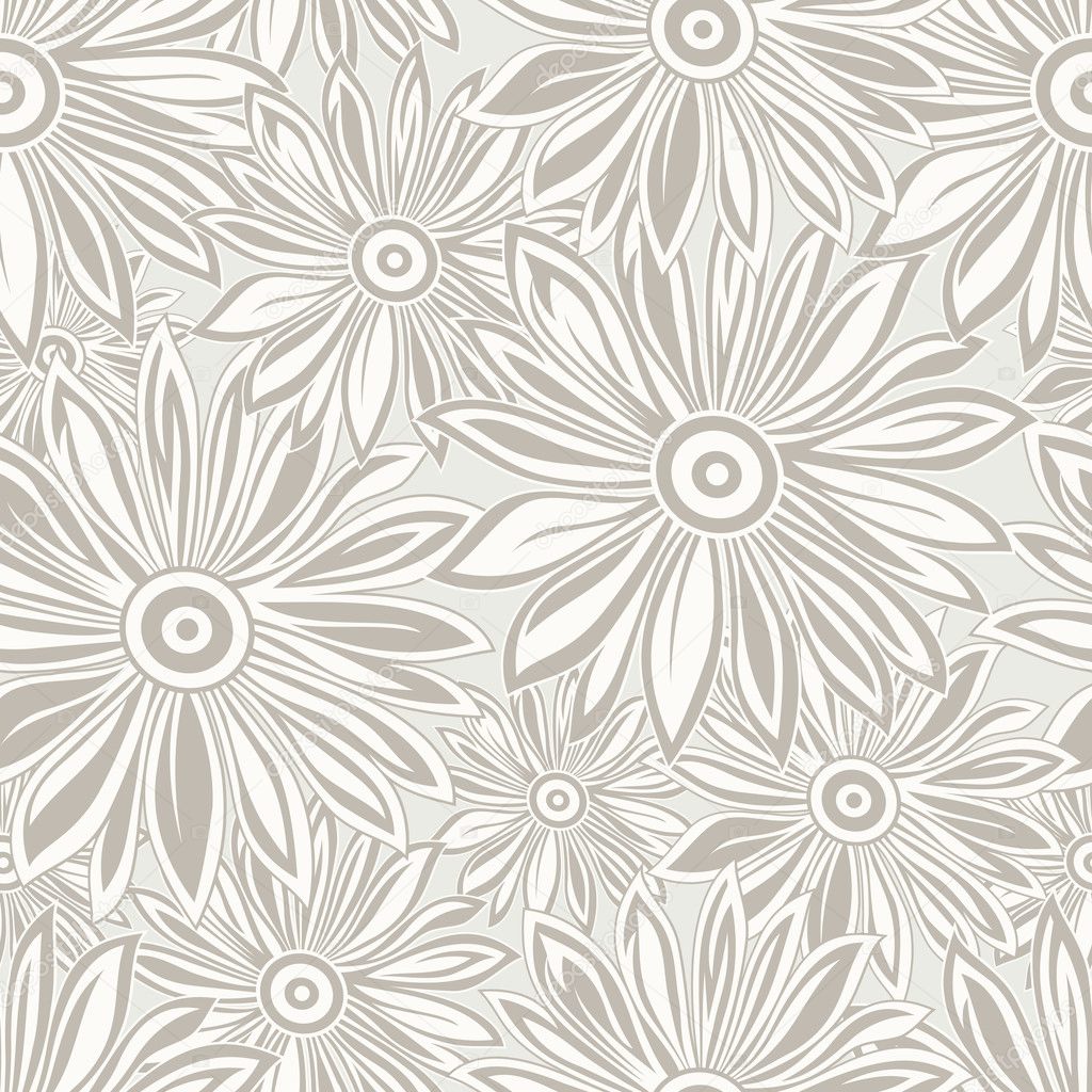 Seamless designer floral background