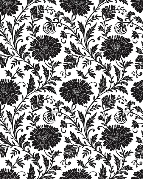 Fondo de pantalla floral vector sin costuras — Vector de stock