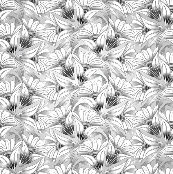 Nahtloser floraler Vektor-Hintergrund — Stockvektor