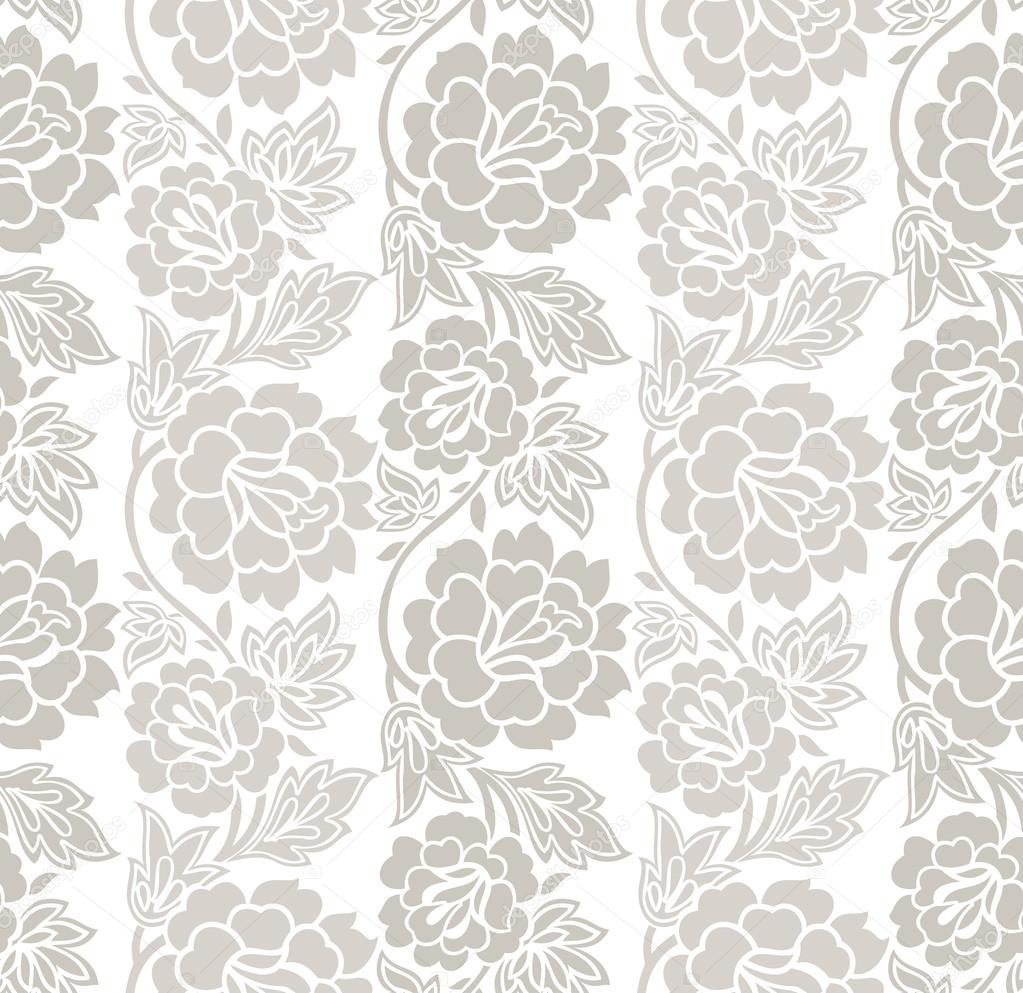 Floral seamless vector wallpaper