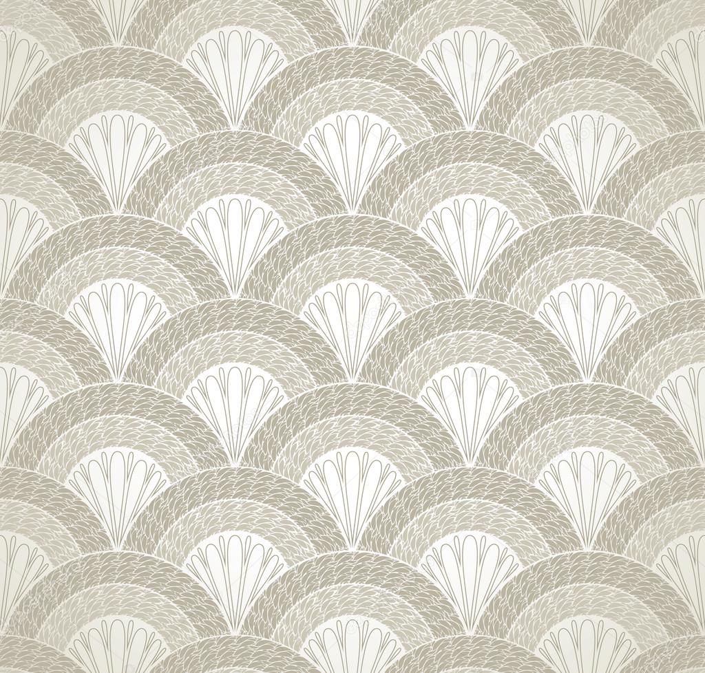 Seamless fancy vector floral wallpaper — Stock Vector © malkani #44193239