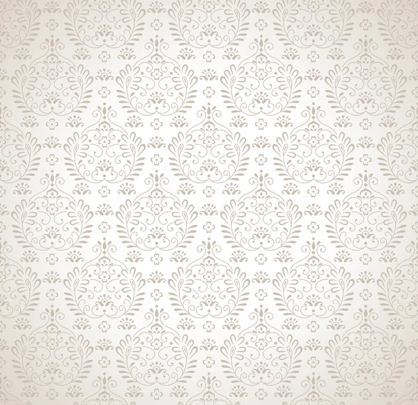 Seamless designer floral wallpaper — Stock Vector