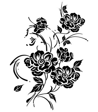 vector Floral tasarım öğesi